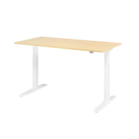Sitz-Steh-Schreibtisch el.160x80cm Ahorn/Weiß