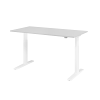 Sitz-Steh-Schreibtisch el.160x80cm Grau/Weiß