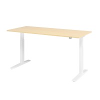 Sitz-Steh-Schreibtisch el. 180x80cm Ahorn/Wei