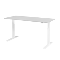 Sitz-Steh-Schreibtisch el. 180x80cm Grau/Weiß