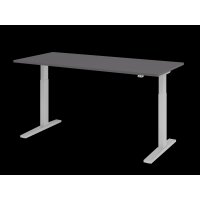Sitz-Steh-Schreibtisch el. 180x80cm Graphit