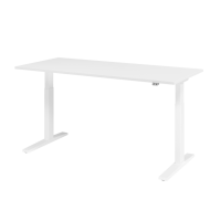 Sitz-Steh-Schreibtisch el. 180x80cm Weiß/Weiß