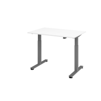 Sitz-Steh-Schreibtisch el.120x80cm Weiß