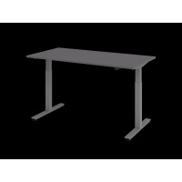 Sitz-Steh-Schreibtisch el.160x80cm Graphit