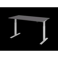 Sitz-Steh-Schreibtisch el.160x80cm Graphit