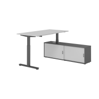Sitz-Steh Kombi 160x80cm, Grau/Graphit