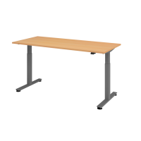 Sitz-Steh-Schreibtisch el.180x80cm Buche