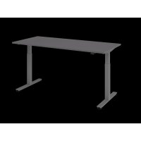 Sitz-Steh-Schreibtisch el.180x80cm Graphit