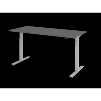 Sitz-Steh-Schreibtisch el.180x80cm Graphit