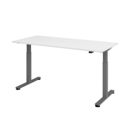 Sitz-Steh-Schreibtisch el.180x80cm Weiß