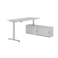 Sitz-Steh Kombi 180x80cm, Grau/Silber