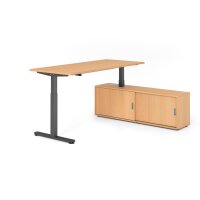 Sitz-Steh Kombi 180x80cm, Buche/Graphit gallery