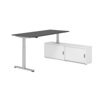 Sitz-Steh Kombi 180x80cm, Graphit/Silber