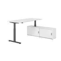 Sitz-Steh Kombi 180x80cm, Weiß/Graphit