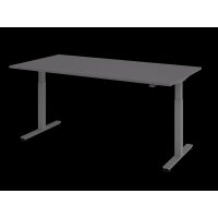 Sitz-Steh-Schreibtisch el.200x100cm Graphit