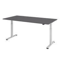 Sitz-Steh-Schreibtisch el.200x100cm Graphit