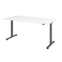 Sitz-Steh-Schreibtisch el.200x100cm Weiß