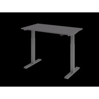 Sitz-Steh-Schreibtisch el.120x67cm Graphit