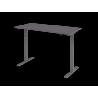 Sitz-Steh-Schreibtisch el.140x67cm Graphit