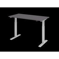 Sitz-Steh-Schreibtisch el.140x67cm Graphit