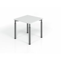 Schreibtisch 4Fuß-rd.80x80cm Grau/ gallery