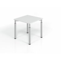 Schreibtisch 4Fuß-rd.80x80cm Grau/ gallery