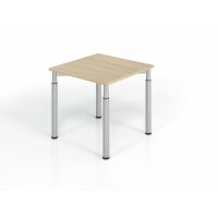 Schreibtisch 4Fuß-rd.80x80cm Eiche gallery