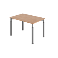 Schreibtisch 4Fu&szlig;-rd.120x80cm Nussbau/Graphit