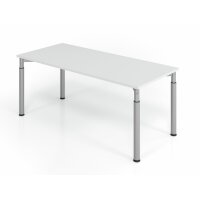 Schreibtisch 4Fuß-rd.180x80cm Grau gallery