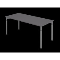 Schreibtisch 4Fuß-rd.180x80cm