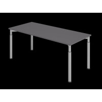 Schreibtisch 4Fuß-rd.180x80cm