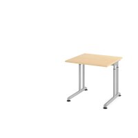 Schreibtisch C-Fuß 80x80cm Ahorn/S gallery