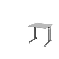 Schreibtisch C-Fuß 80x80cm Grau/Gr gallery