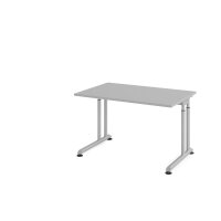 Schreibtisch C-Fuß 120x80cm Grau/S gallery
