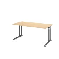 Schreibtisch C-Fuß 160x80cm Ahorn/ gallery