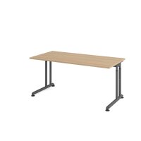 Schreibtisch C-Fuß 160x80cm Eiche/ gallery