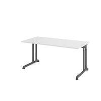 Schreibtisch C-Fuß 160x80cm Wei&sz gallery