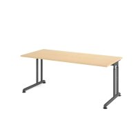 Schreibtisch C-Fuß 180x80cm Ahorn/ gallery