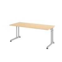 Schreibtisch C-Fuß 180x80cm Ahorn/ gallery