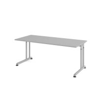 Schreibtisch C-Fuß 180x80cm Grau/S gallery