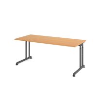 Schreibtisch C-Fuß 180x80cm Buche/ gallery