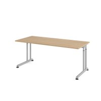Schreibtisch C-Fuß 180x80cm Eiche/ gallery
