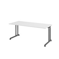 Schreibtisch C-Fuß 180x80cm Wei&sz gallery