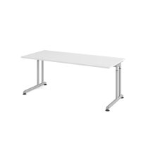 Schreibtisch C-Fuß 180x80cm Wei&sz gallery