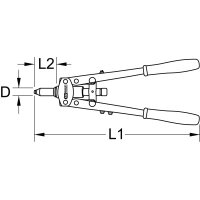 Langarm-Handnietzange, 410mm