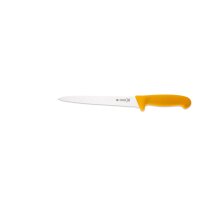 Aufschnittmesser, Wellenschliff, 21 cm, gelb