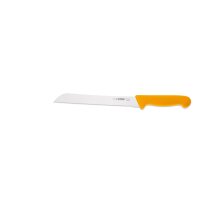 Brotmesser, Wellenschliff, 21 cm, gelb