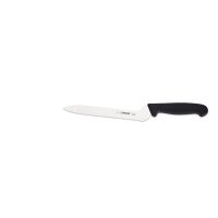 Brotmesser, Wellenschliff, abgewinkelt, 18 cm, schwarz