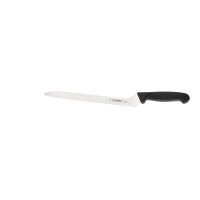 Brotmesser, Wellenschliff, abgewinkelt, 23 cm, schwarz