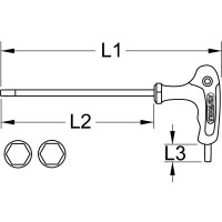 T-Griff-Innensechskant-Schlüssel, 3mm